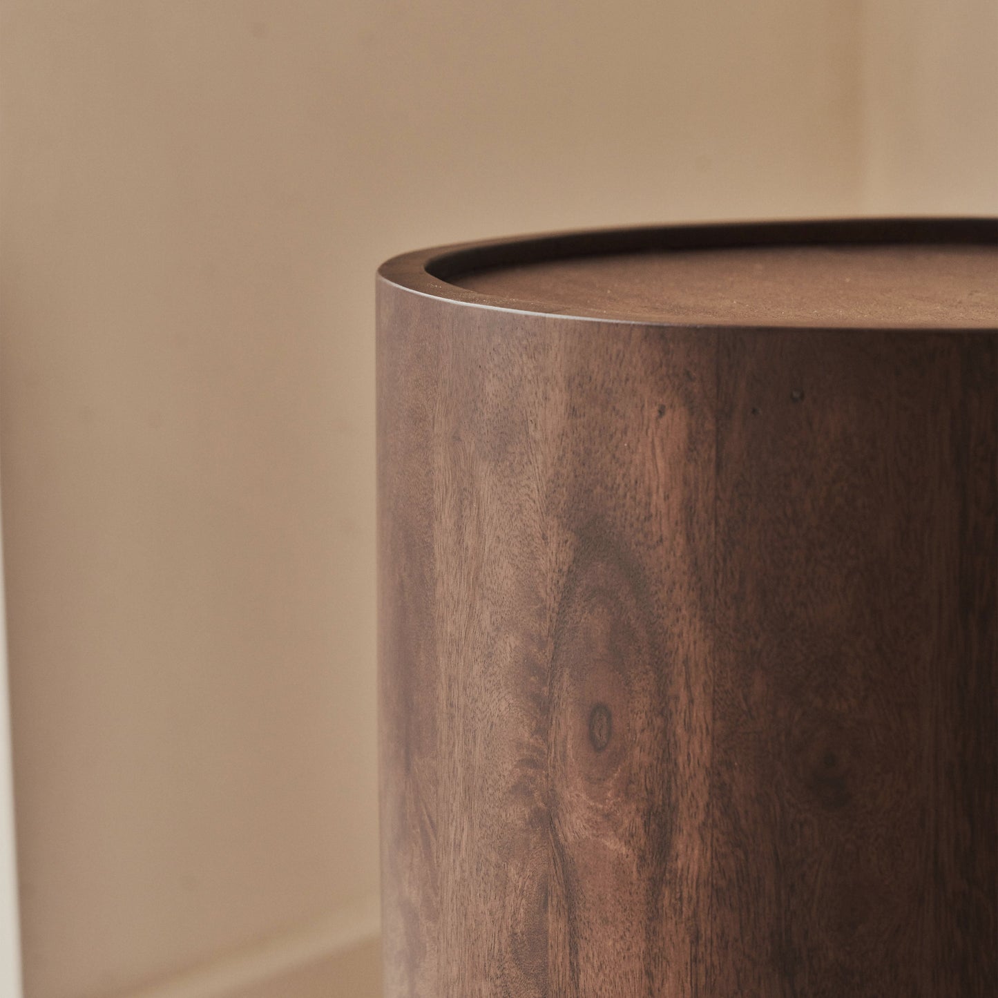 Fairmont - Table d'Appoint Ronde Premium en Bois Foncé