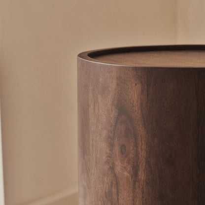 Fairmont - Table d'Appoint Ronde Premium en Bois Foncé