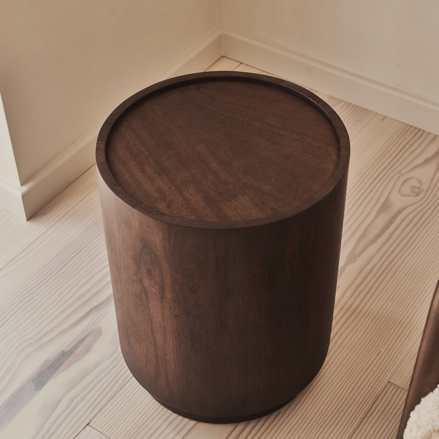 Fairmont - Table d'Appoint Ronde Premium en Bois Foncé