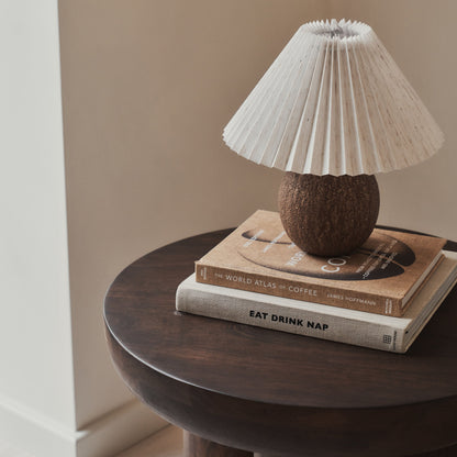 Vermont - Table d'Appoint Ronde Premium en Bois Foncé