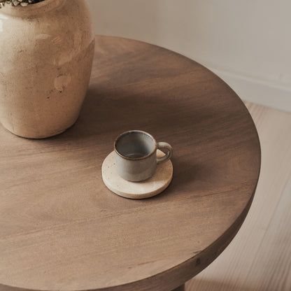 Vermont - Table d'appoint ronde premium en bois chaud