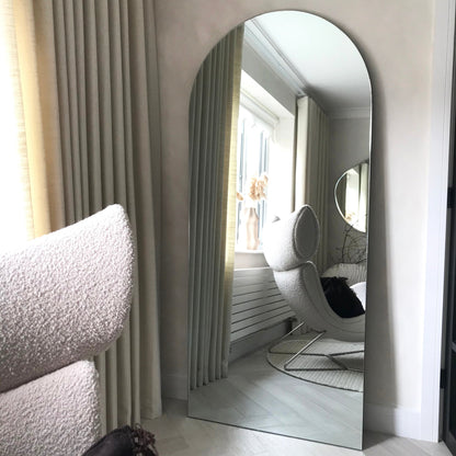 Edge - Grand miroir pleine longueur sans cadre arqué 179cm x 80cm