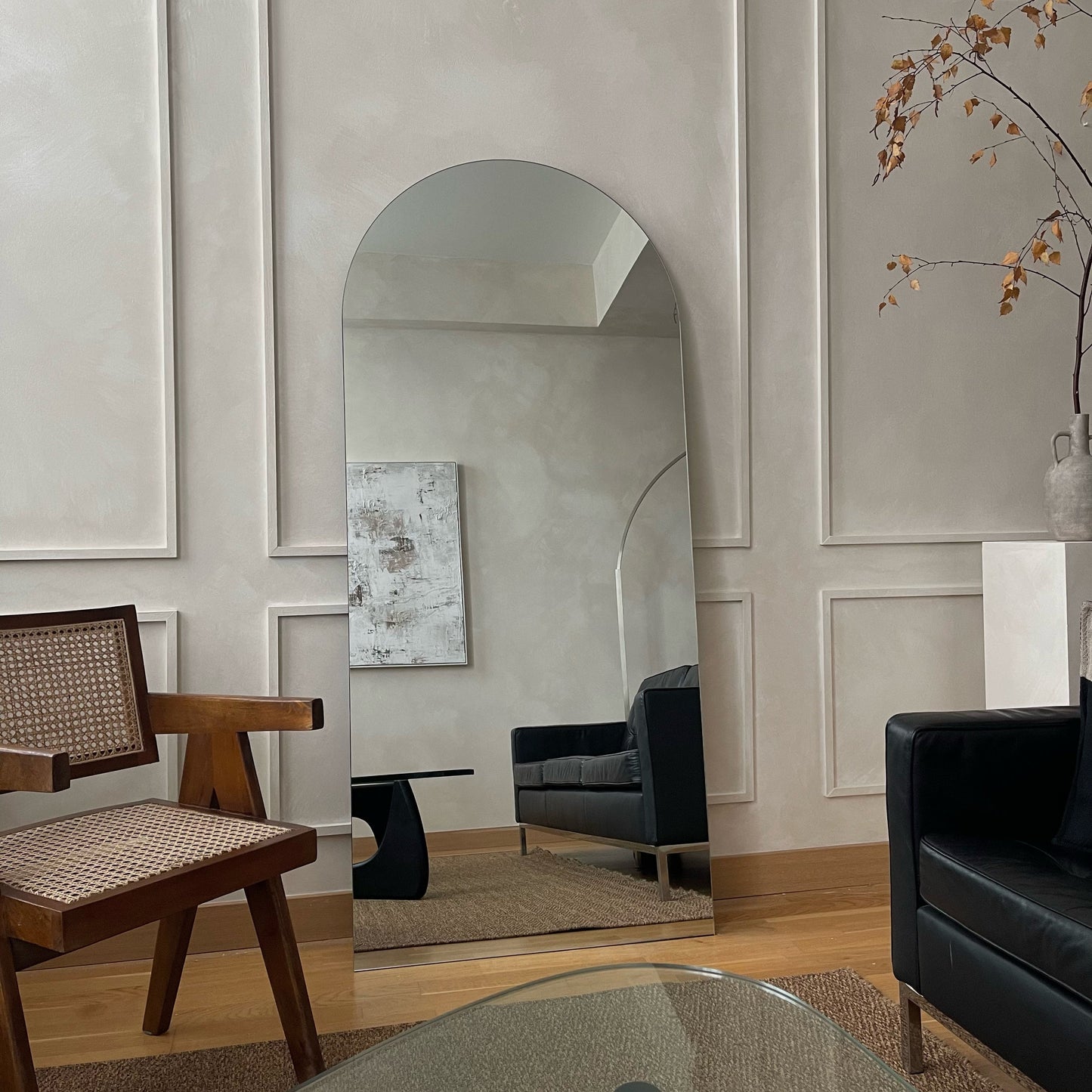 Edge - Grand miroir pleine longueur sans cadre arqué 179cm x 80cm