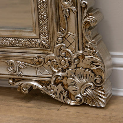 Ella Grande - Miroir sur Pied Orné Champagne 190cm x 140cm