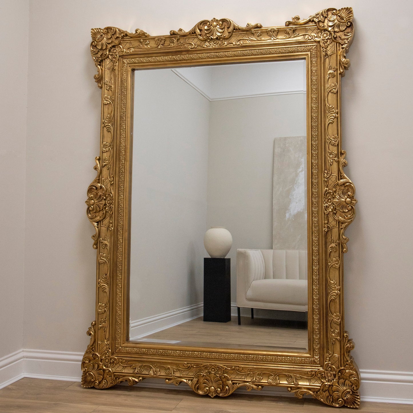 Ella Grande - Grand miroir de sol orné 190cm x 140cm