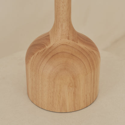 Esme - Lampe de table avec abat-jour en bois clair à festons inversés