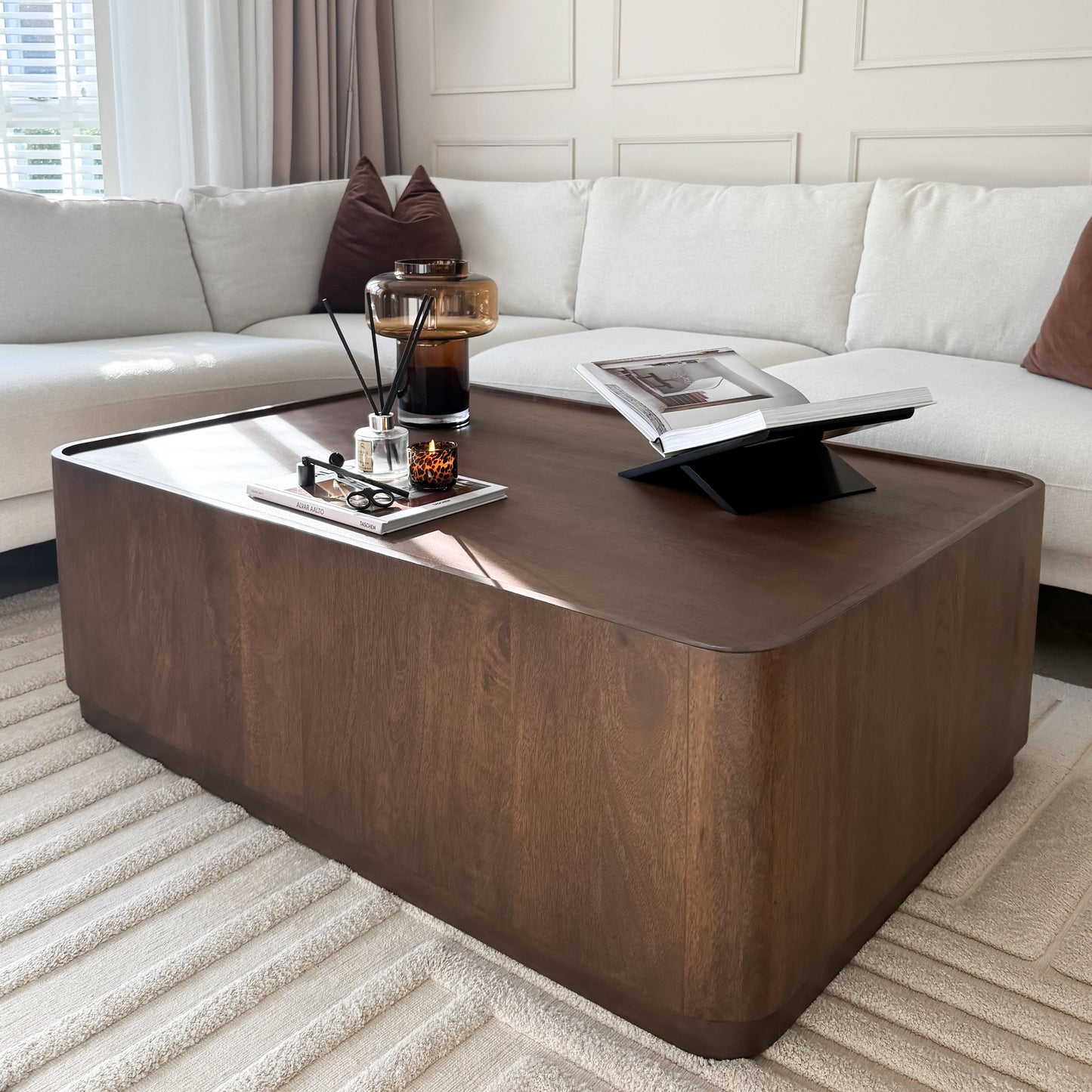 Fairmont - Table Basse Rectangulaire Premium en Bois Foncé