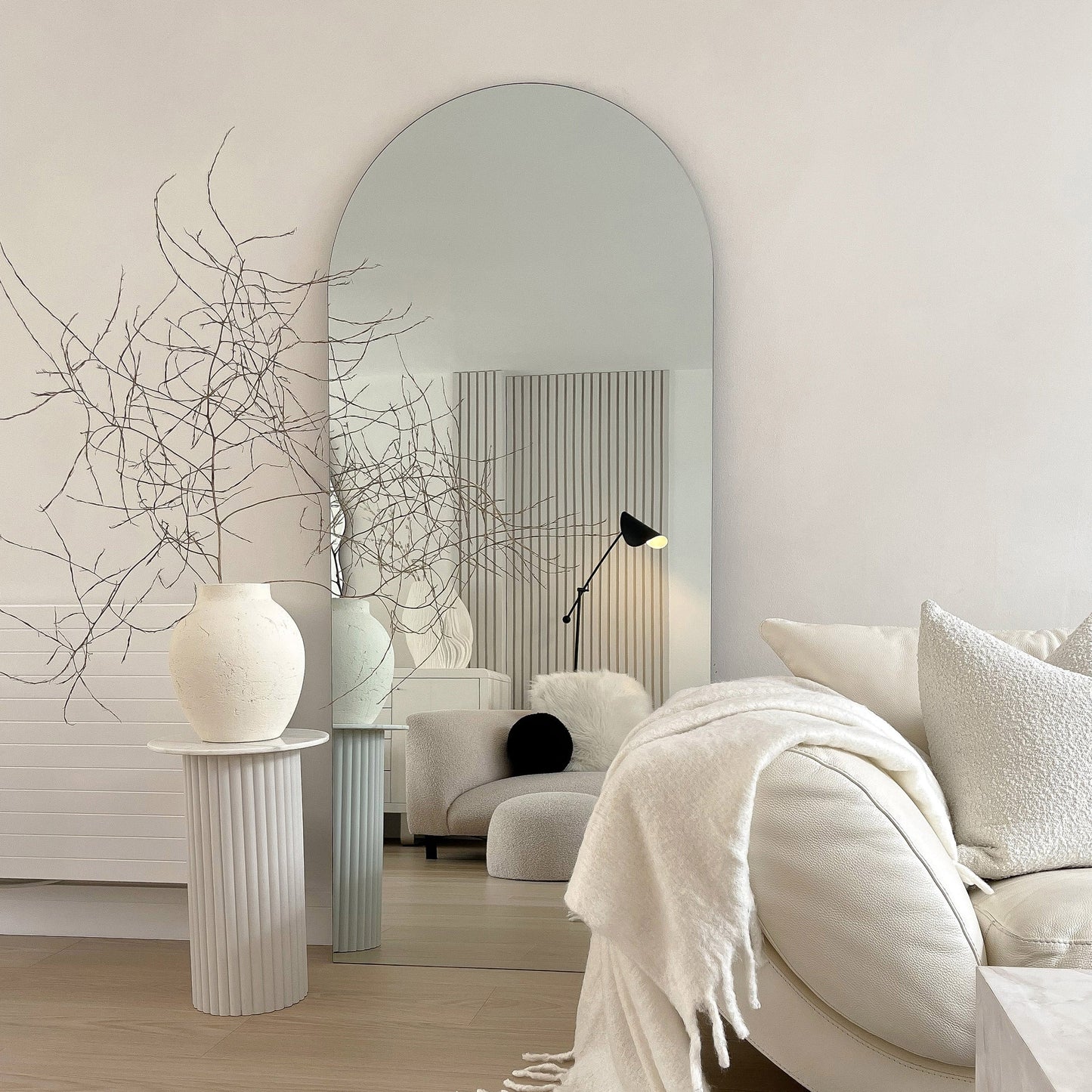 Edge - Grand miroir pleine longueur sans cadre arqué 179cm x 80cm