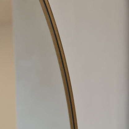 Theo - Grand Miroir Mural Rond Métal Doré 120cm x 120cm