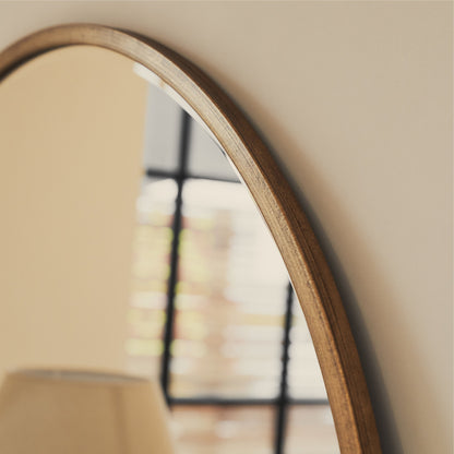 Higgins - Miroir Mural Rond Moderne en Métal Doré 100cm x 100cm