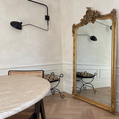 Francesca - Miroir pleine longueur or voûté orné 185 cm x 100 cm