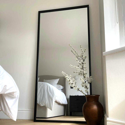 Islington - Miroir Industriel Métallique Noir Pleine Longueur 170cm x 80cm