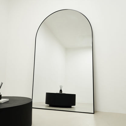 Liberty - Miroir Métallique Arqué Noir Pleine Longueur 200cm x 120cm