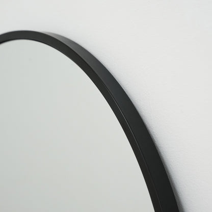 Liberty - Miroir Métallique Noir Arqué Grand Format 160cm x 60cm