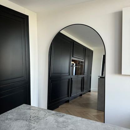 Liberty - Miroir Métallique Arqué Noir Pleine Longueur 200cm x 120cm