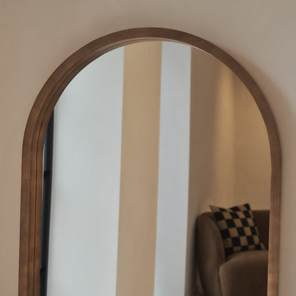 Lilia - Miroir en bois chaud plein pied arche 170cm x 80cm