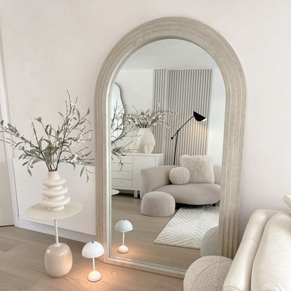 Luciana - Miroir en béton arqué pleine longueur 180cm x 110cm