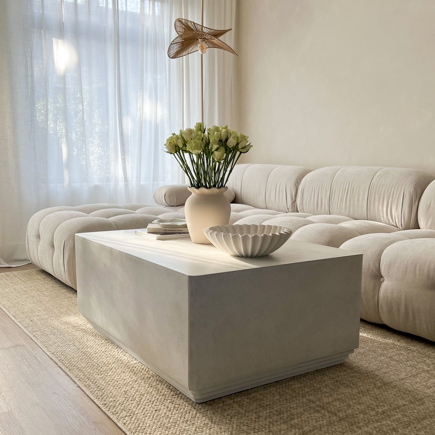 Luciana - Table basse rectangulaire en béton