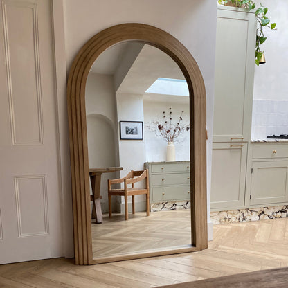 Luciana - Miroir en bois lavé arche pleine longueur 180cm x 110cm