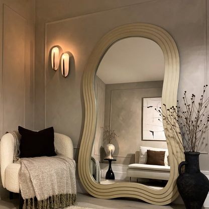 Luciana - Miroir Extra Large en Béton Irregular Pleine Longueur 200cm x 115cm