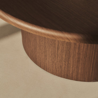 Madison - Grande table basse ronde en bois foncé