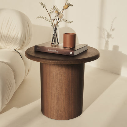 Madison - Table d'appoint ronde en bois foncé