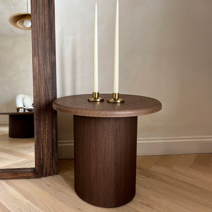 Madison - Table d'appoint ronde en bois foncé
