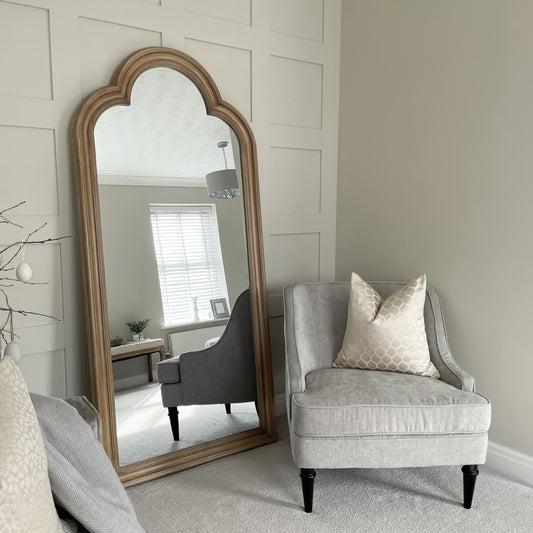 Melilla - Miroir en bois lavé arche pleine longueur 170cm x 80cm