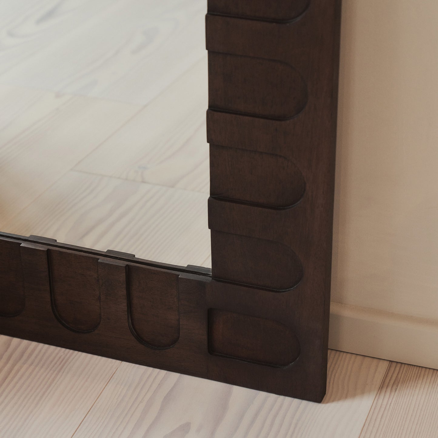 Valor - Miroir Premium Extra Large en Bois Foncé 200cm x 120cm