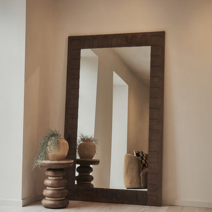 Valor - Miroir Premium Extra Large Bois Chaud 200cm x 120cm
