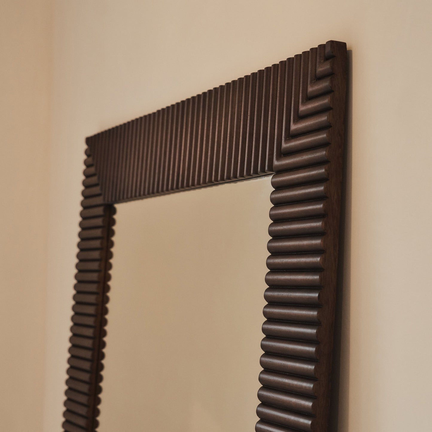Sloane - Miroir Rectangulaire Premium Extra Large en Bois Foncé 190cm x 100cm