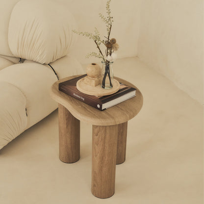 Savanna - Table d'Appoint en Bois Lavé Irregulier
