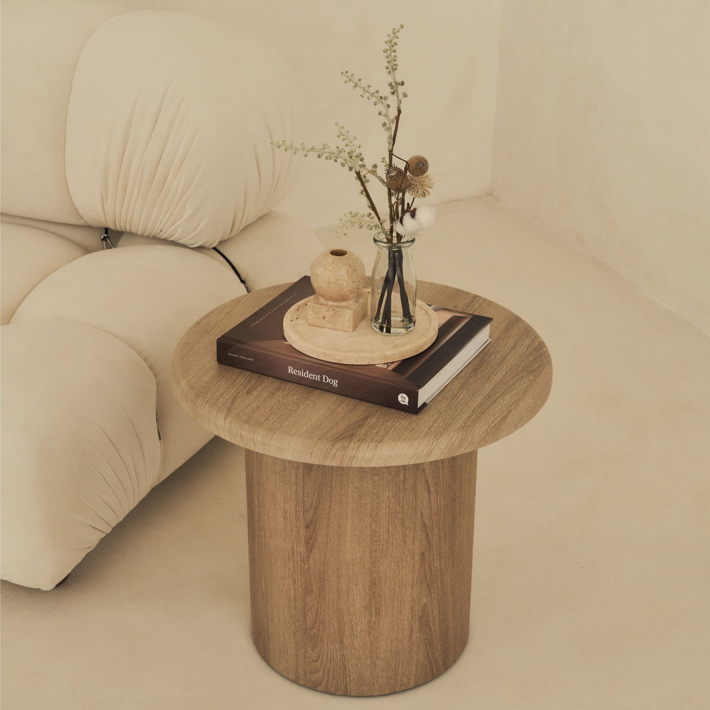 Madison - Table d'appoint ronde en bois lavé