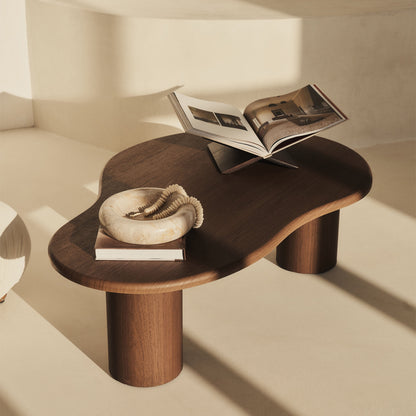 Savanna - Grande table basse en bois foncé irrégulier