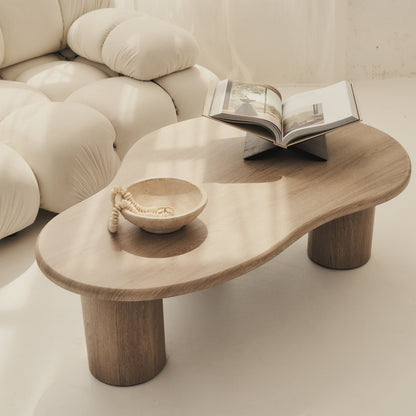 Savanna - Grande table basse en bois irrégulier lavé
