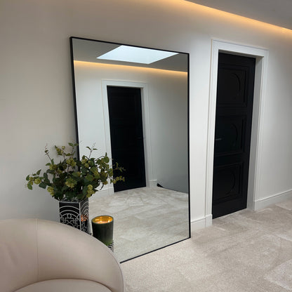 Theo - Miroir Métallique Noir Extra Large Pleine Longueur 190cm x 120cm