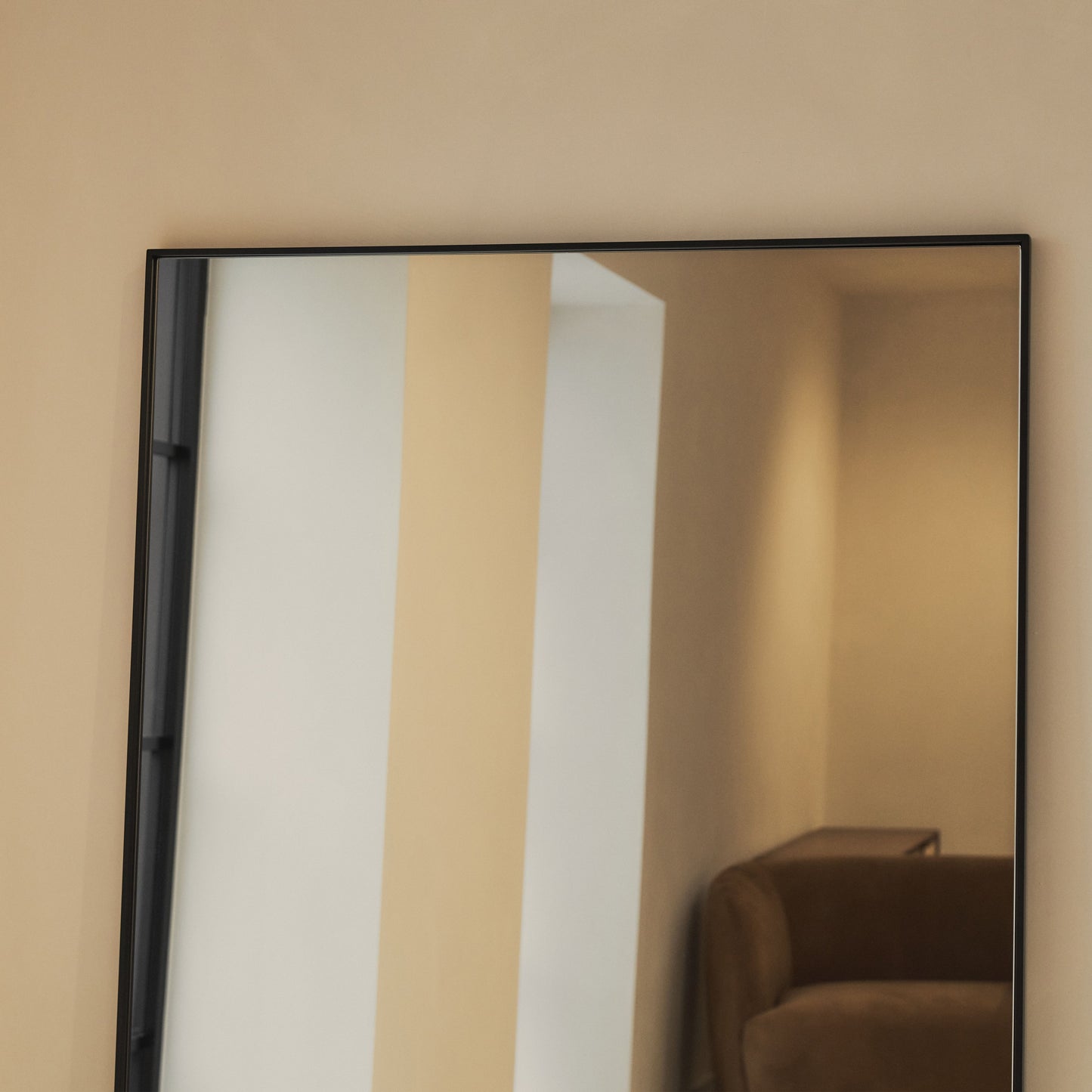 Theo - Miroir Métallique Noir Extra Large Pleine Longueur 180cm x 100cm