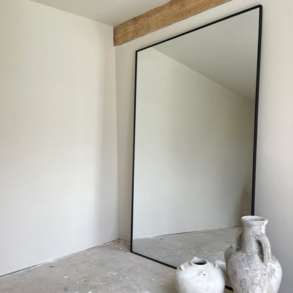 Theo - Miroir Métallique Noir Extra Large Pleine Longueur 190cm x 120cm