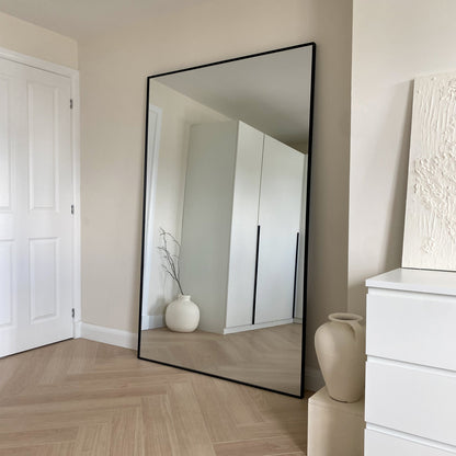 Theo - Miroir Métallique Noir Extra Large Pleine Longueur 190cm x 120cm