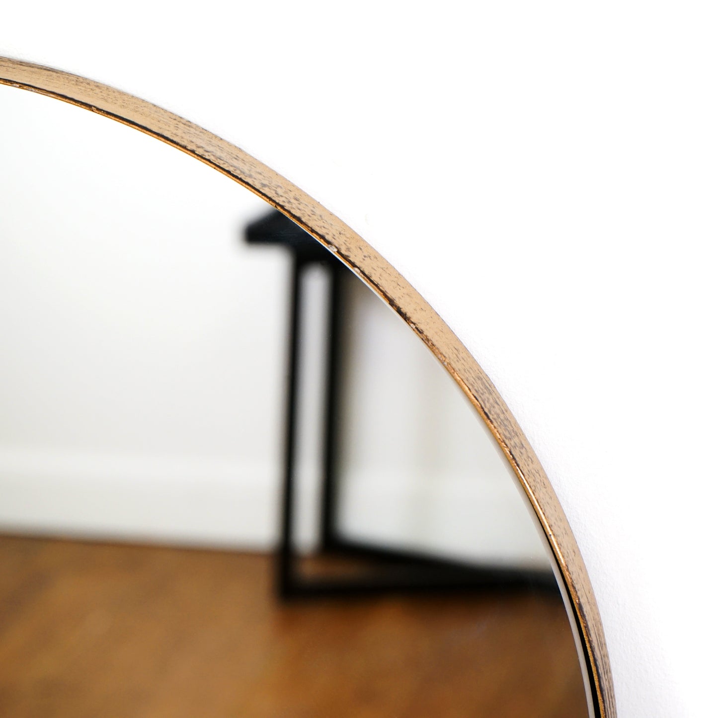 Theo - Miroir Métallique Grand Arqué Pleine Longueur 160cm x 50cm Or