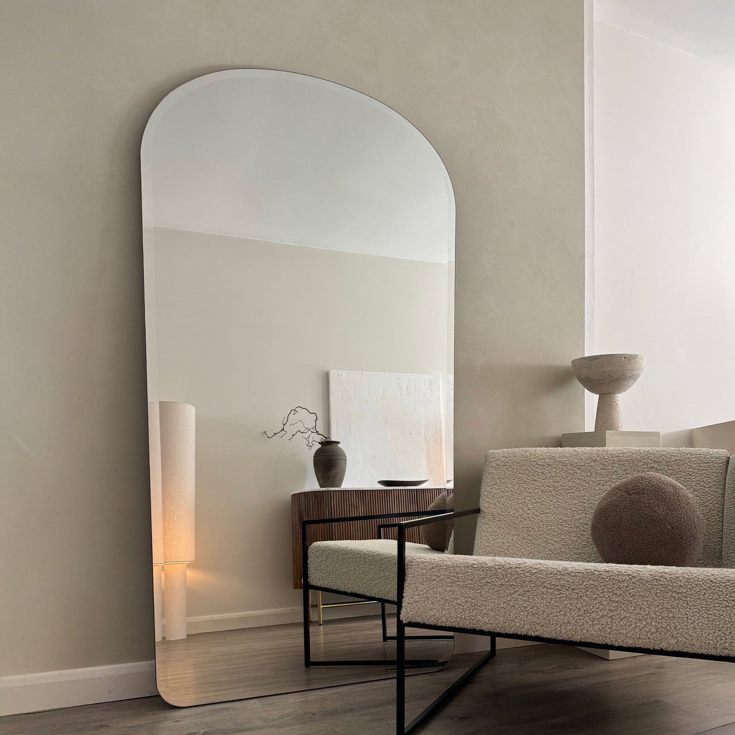 Vienna - Miroir biseauté sans cadre extra grand pleine longueur 180cm x 95cm