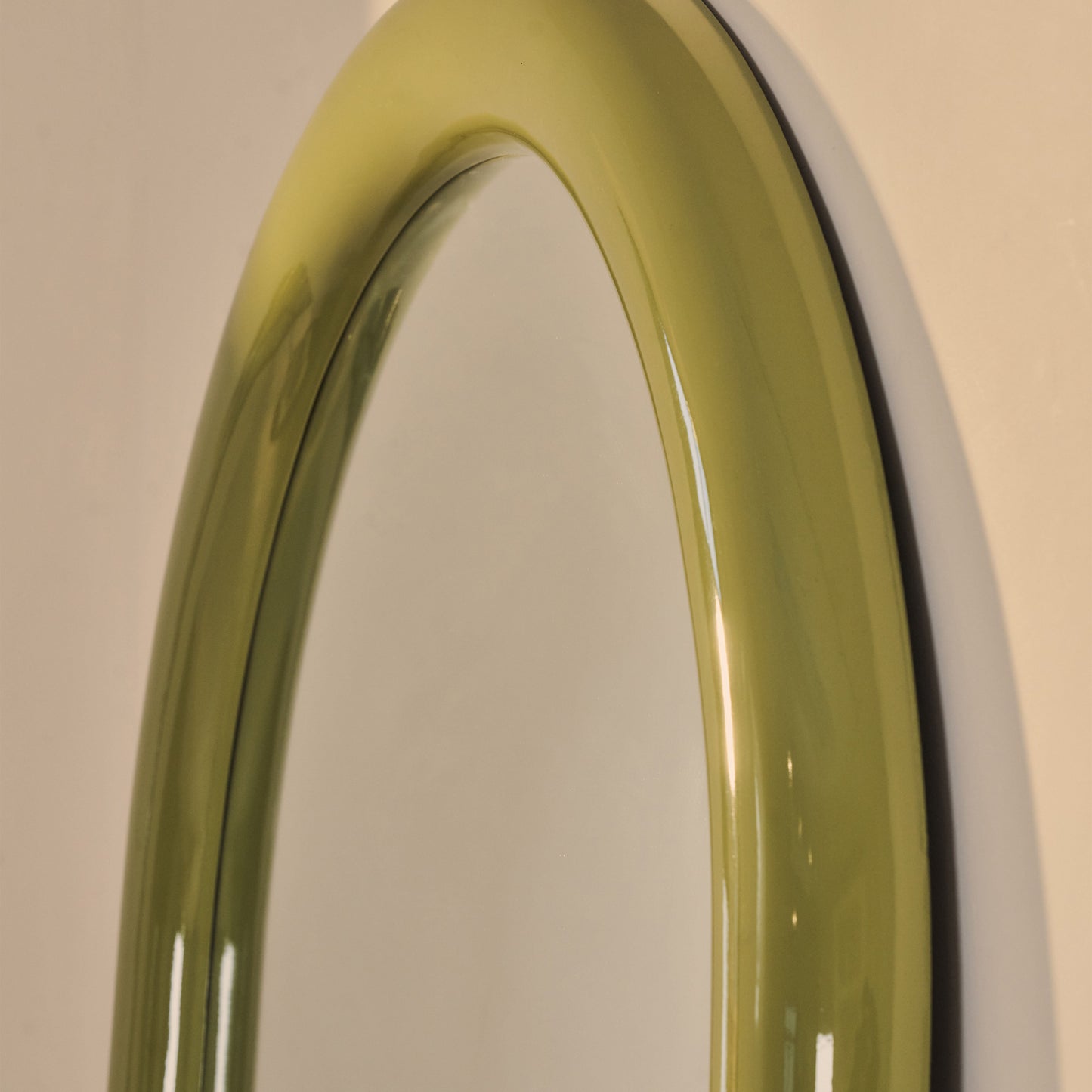 Obsidienne - Miroir Extra Large Arqué Olive Brillant Pleine Longueur 200cm x 120cm