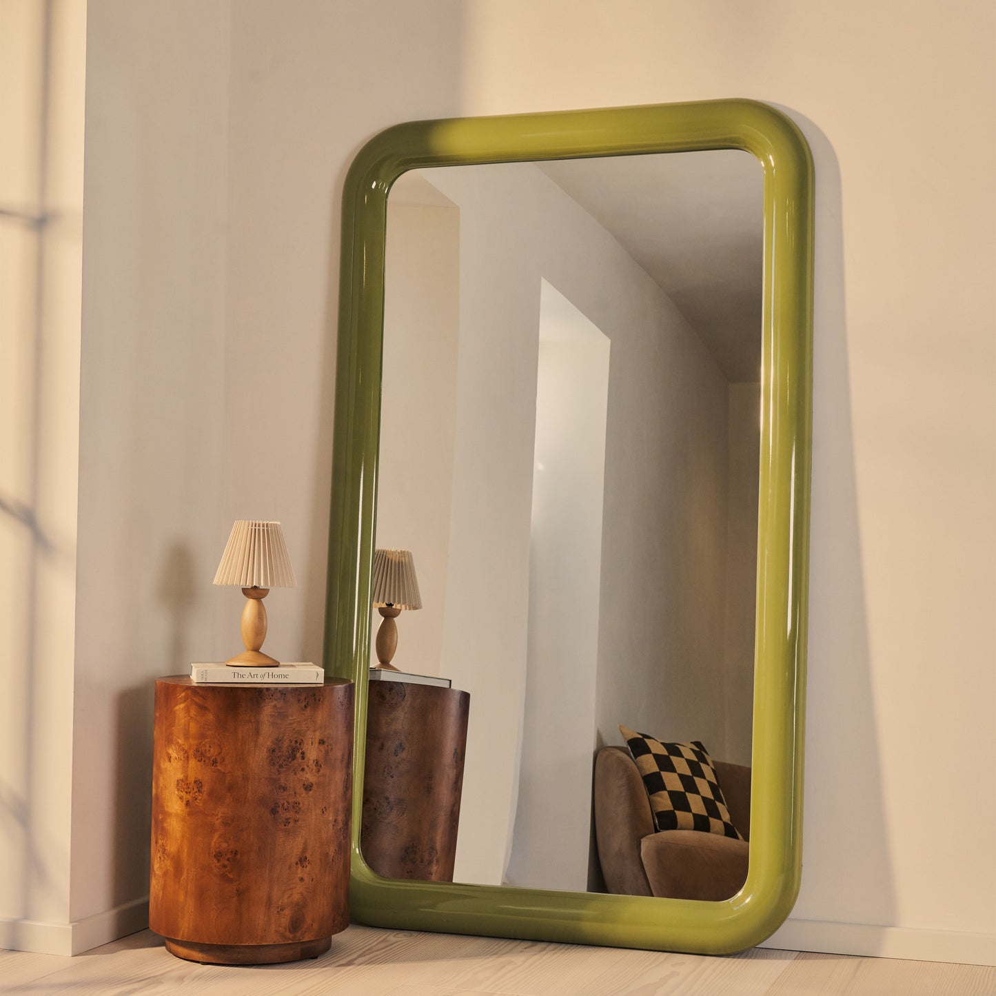 Obsidienne - Miroir Rectangulaire Pleine Longueur Olive Brillant Extra Large 200cm x 120cm