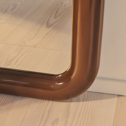 Obsidienne - Miroir Extra Large Arqué Pleine Longueur Chocolat Brillant 200cm x 120cm