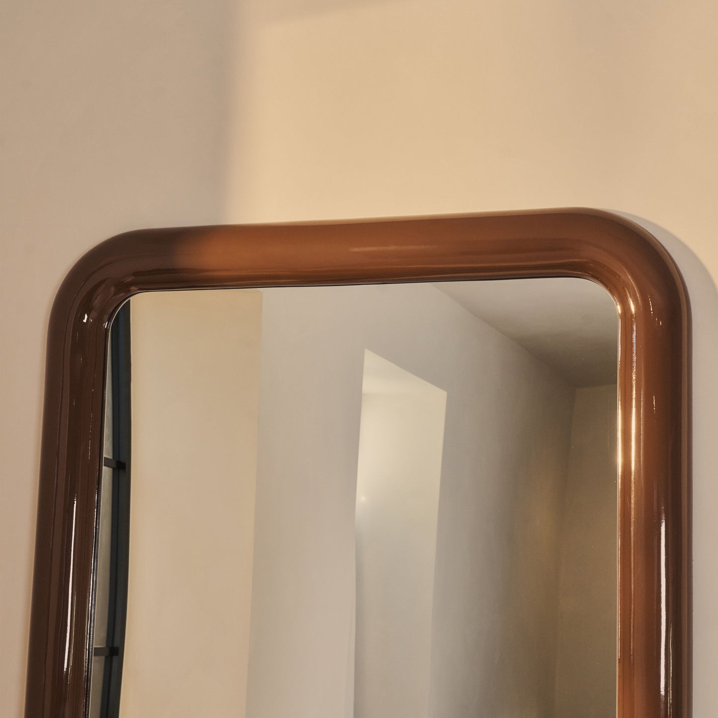 Obsidienne - Miroir Rectangulaire Pleine Longueur Extra Large 200cm x 120cm Finition Chocolat Brillant