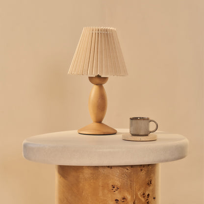 Aegean - Table d'Appoint Irrégulière en Bois Naturel Burl et Béton