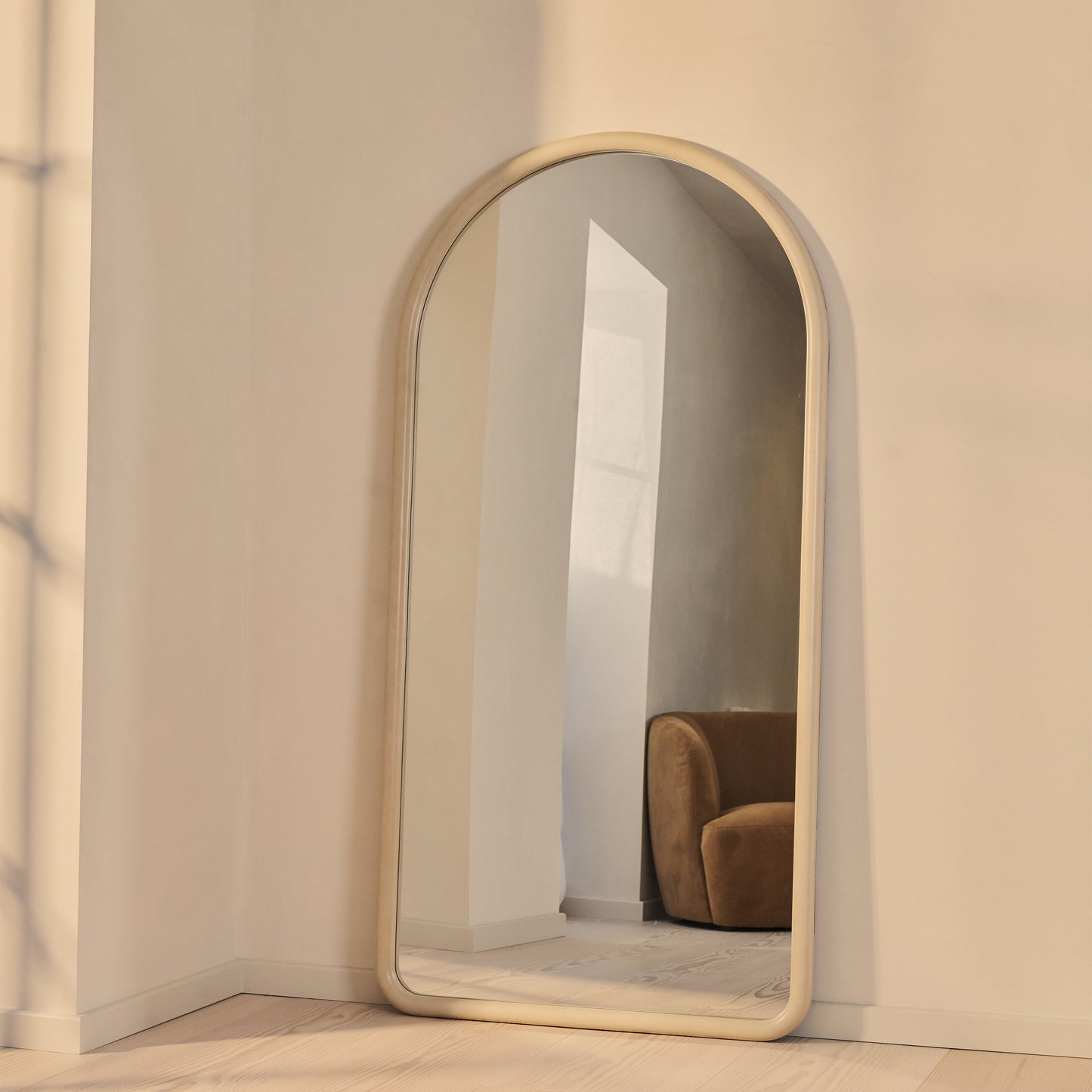 Amora - Miroir en béton grand format arche pleine longueur 180cm x 90cm