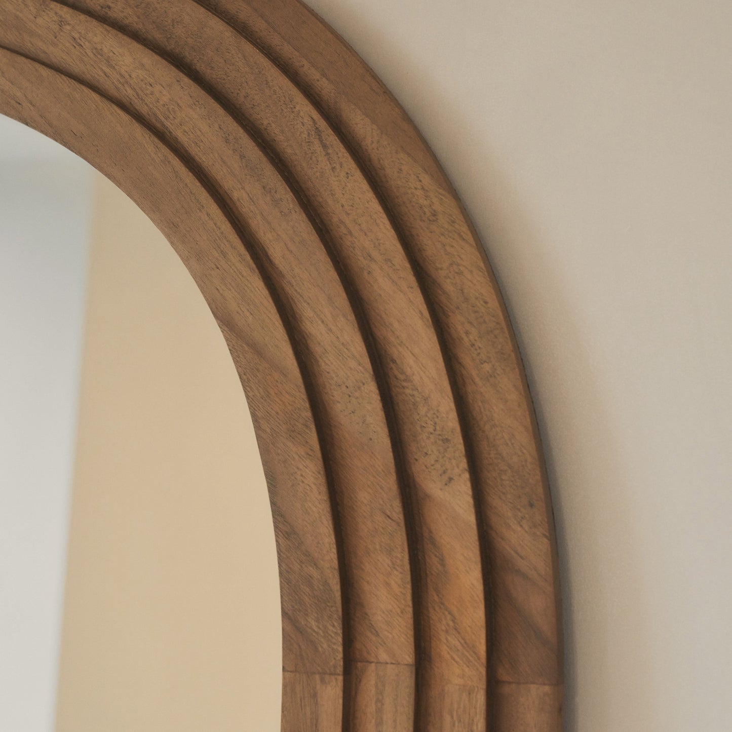 Luciana - Miroir Extra Large Bois Chaud Irregular Pleine Longueur 200cm x 115cm