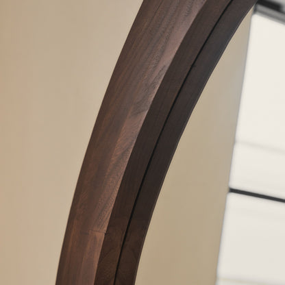 Luciana - Miroir Extra Large Pleine Longueur Bois Foncé Irregular 200cm x 115cm