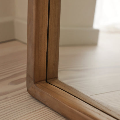 Arden - Miroir en bois chaud plein pied arche 175cm x 95cm